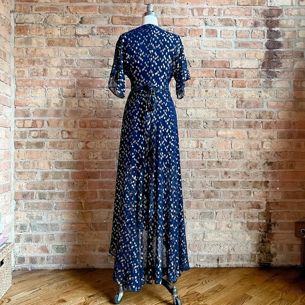 Hutch Gemma Maxi Dress in Metallic Navy - Picture 12 of 15
